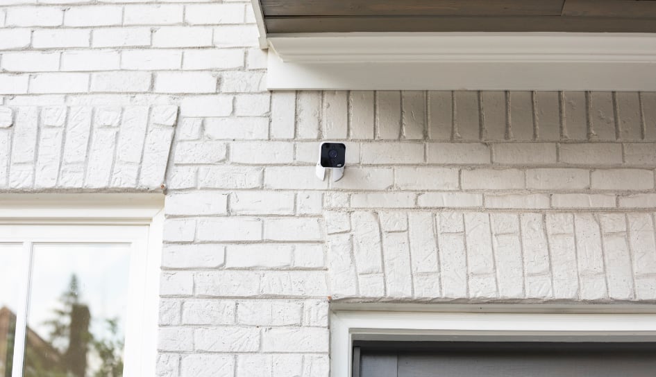 ADT outdoor camera on a Detroit home